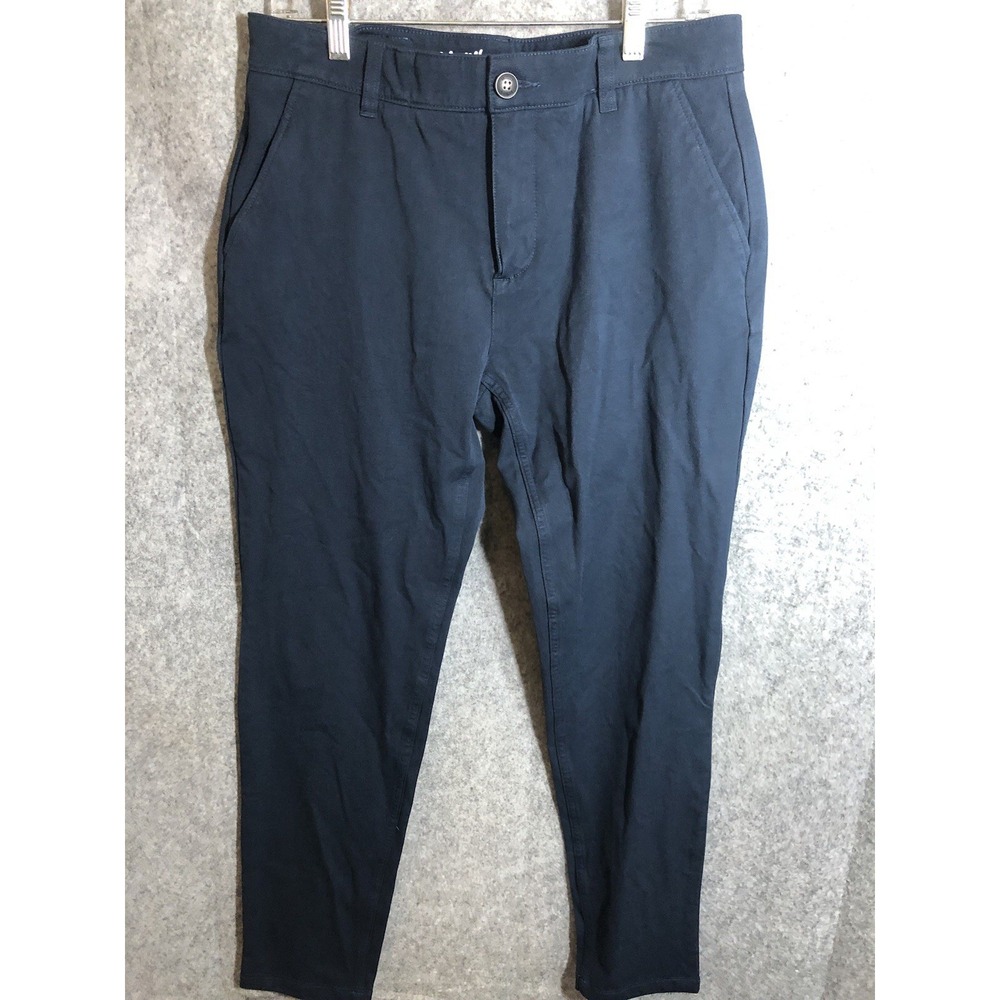 Mugsy Pants Mens 32x30 Blue Morgans Tapered Chino Straight Performance Stretch